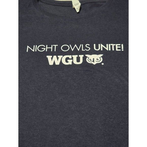 District Perfect Tri Tops - WGU Night Owls Unite T Shirt Navy Blue Size 3XL Short Sleeve Graphic Tee /0133